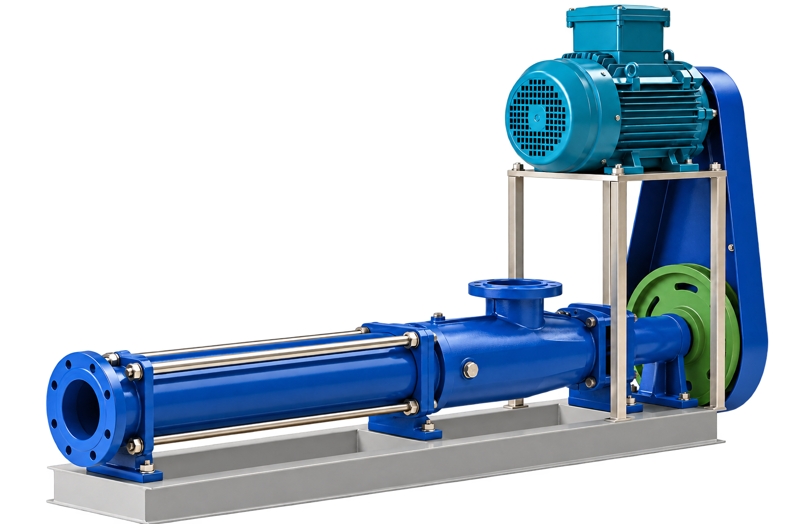 Bomba Raj Flow Systems con accionamiento por poleas y correas